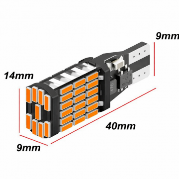 TopLEDverlichting.nl T15 WY16W LED Oranje Canbus knipperlichten (set) foto 4