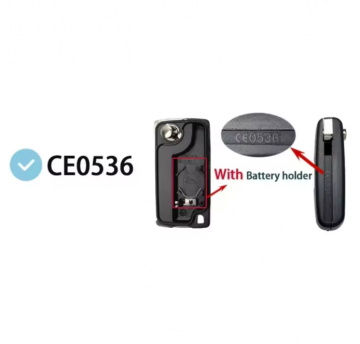 TopLEDverlichting.nl Peugeot en Citroën / Sleutelbaard VA2 / Sleutelcode CE0536 / 3 knops / Licht knop / Lamp knop / 3 knoppen Autosleutel behuizing foto 4