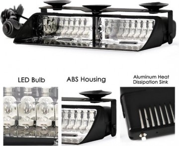 TopLEDverlichting.nl Auto Zwaailicht Stroboscoop Flitser Oranje / Wegwerkzaamheden aanduiding / Complete set Plug and Play foto 2