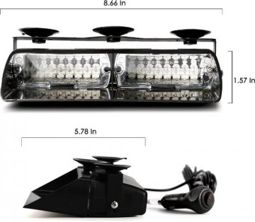 TopLEDverlichting.nl Auto Zwaailicht Stroboscoop Flitser Oranje / Wegwerkzaamheden aanduiding / Complete set Plug and Play foto 3