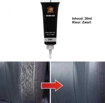 TopLEDverlichting.nl Leer Reparatie Zwart - Vinyl Herstel - Slijtage, Krassen en Scheuren Repareren - Vloeibaar - 20ml foto 2