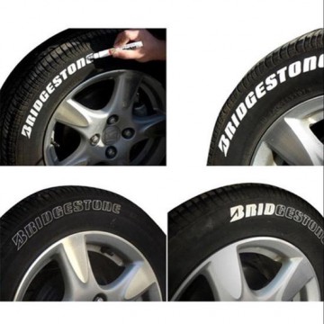 TopLEDverlichting.nl Bandenstift - Banden Marker - Tyre Marker - Autobanden Stift Wit - Rood - Goud - Zilver foto 2