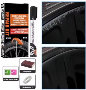 TopLEDverlichting.nl Zwarte Velgen Reparatie Set - Stoeprandschade - Krassen verwijderen - Set foto 2