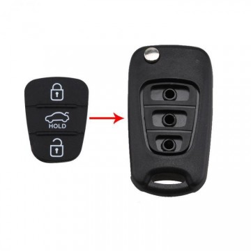 TopLEDverlichting.nl Kia Rubberen Knoppen / 3 knops / Achterklep Hold knop / 3 knoppen / Voor Autosleutel behuizing foto 4