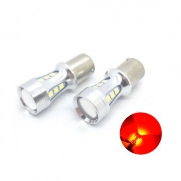 TopLEDverlichting.nl BA15S 1156 P21W High Power LED Canbus achterlichten Rood (set) foto 2