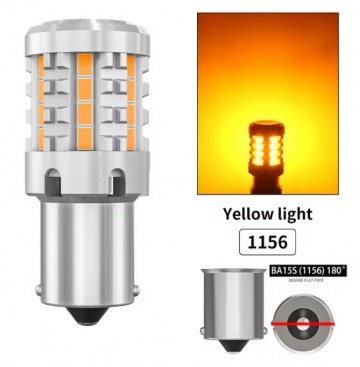 TopLEDverlichting.nl BA15S 1156 PY21W No Hyper Flashing High Power LED Oranje Canbus knipperlichten 10-30V (set) foto 2