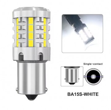 TopLEDverlichting.nl BA15S 1156 P21W Ultra High Power LED Achteruitrijverlichting / Achterlichten / Remlicht / Zeer fel! / 10-30V (set) foto 2