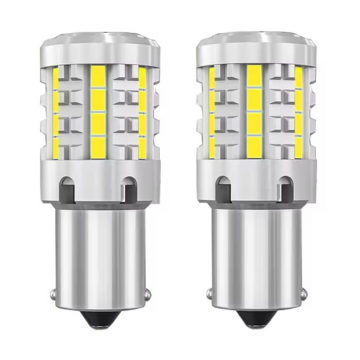 TopLEDverlichting.nl BA15S 1156 P21W Ultra High Power LED Achteruitrijverlichting / Achterlichten / Remlicht / Zeer fel! / 10-30V (set) foto 1