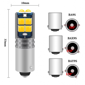 TopLEDverlichting.nl BA9S H6W T4W LED Extra Fel Canbus (set) foto 5