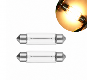 TopLEDverlichting.nl 41MM C5W Origineel Halogeen Festoon Buislampen set (2 stuks) foto 2