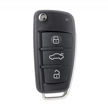 TopLEDverlichting.nl Audi A3 / S3 / A4 / S4 / SA6 / Q3 / RS3 / TT / Sleutelbaard HU66 / 3 knops / 3 knoppen / Autosleutel behuizing foto 1