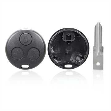 TopLEDverlichting.nl Mercedes / Smart / Smart Fortwo / Smart Forfour / Smart Roadster / Hummer / Inclusief blanco sleutelbaard / 3 knops / 3 knoppen / Autosleutel behuizing foto 4