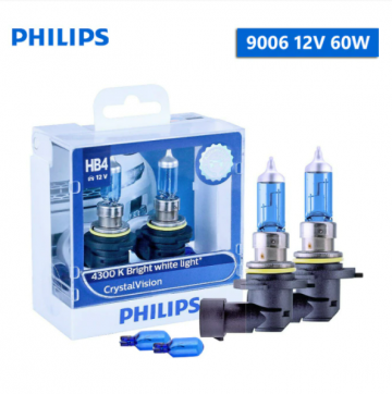 TopLEDverlichting.nl HB4 9006 55 Watt Philips Crystal Vision lampen 4300K White 12V (set) foto 1