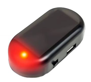 TopLEDverlichting.nl Draadloze Knipperende LED indicatie lampje Rood – Solar Warning Light - Rode LED Auto Alarm Licht – Beveiliging - Anti Diefstal – Inbraak Preventie - Fake Alarm – Veiligheidslicht – Scooter –Fat-Bike – E-Bike – Fiets – Camper - Oplaad