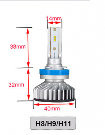TopLEDverlichting.nl H8, H9, H11 LED Philips Line Canbus dimlicht grootlicht mistlicht (set) foto 4