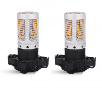 TopLEDverlichting.nl PY24W 5200sNo Hyper Flashing High Power LED Oranje Canbus knipperlichten (set) foto 1