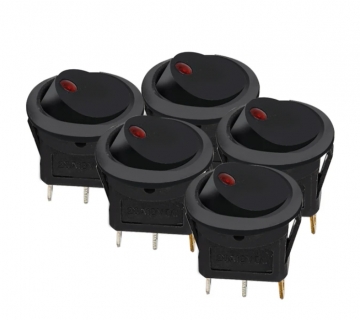 TopLEDverlichting.nl 5 stuks Schakelaar met LED indicatielampje / Tuimelschakelaar / Wipschakelaar / Rood / Oranje / Geel / Groen / Blauw foto 2