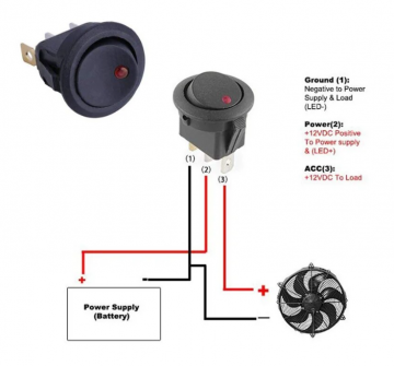 TopLEDverlichting.nl 5 stuks Schakelaar met LED indicatielampje / Tuimelschakelaar / Wipschakelaar / Rood / Oranje / Geel / Groen / Blauw foto 15