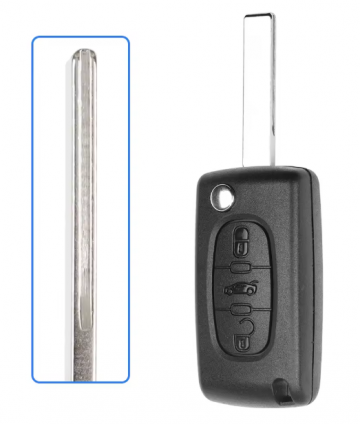 TopLEDverlichting.nl Peugeot en Citroën / Sleutelbaard HU83 / Sleutelcode CE0523 / 3 knops / Achterklep knop / 3 knoppen  Autosleutel behuizing foto 11