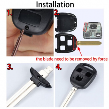 TopLEDverlichitng.nl Toyota en Lexus / 3 knops / 3 knoppen / Autosleutel behuizing foto 7