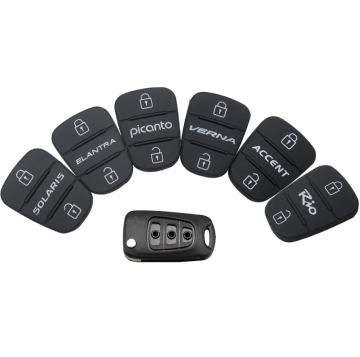 TopLEDverlichting.nl Kia Rubberen Knoppen / 3 knops / Achterklep knop / 3 knoppen / Voor Autosleutel behuizing foto 5