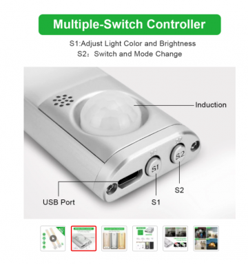 TopLEDverlichting.nl Draadloze 120 LED 3 kleuren Kast | Trap | Garage | Schuur | Keuken bewegingssensor lamp magnetisch en oplaadbaar foto 3