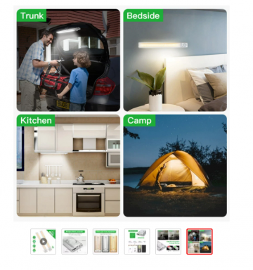 TopLEDverlichting.nl Draadloze 120 LED 3 kleuren Kast | Trap | Garage | Schuur | Keuken bewegingssensor lamp magnetisch en oplaadbaar foto 5