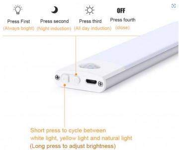 TopLEDverlichting.nl Draadloze 30cm LED bewegingssensor Kledingkast / Kelder / Garage / Keuken / Trap / Schuur Light Motion Sensor Oplaadbaar Zwart foto 8