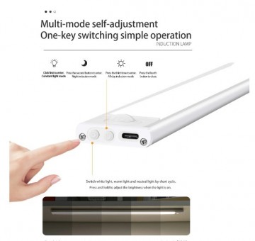 TopLEDverlichting.nl Draadloze 60cm LED bewegingssensor Kledingkast / Kelder / Garage / Keuken / Trap / Schuur Light Motion Sensor Oplaadbaar Zwart foto 4