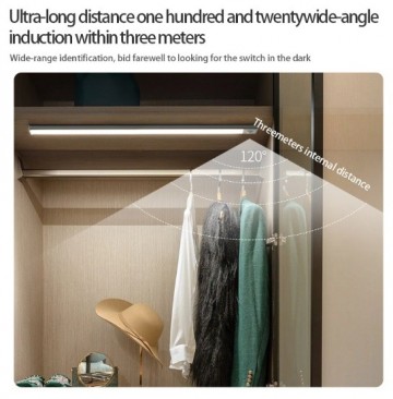 TopLEDverlichting.nl Draadloze 30cm LED bewegingssensor Kledingkast / Kelder / Garage / Keuken / Trap / Schuur Light Motion Sensor Oplaadbaar Zwart foto 6