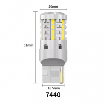 TopLEDverlichting.nl T20 7440 W21W Ultra High Power LED Achteruitrijverlichting / Achterlichten / Remlicht / Zeer fel! / 10-30V (set) foto 2
