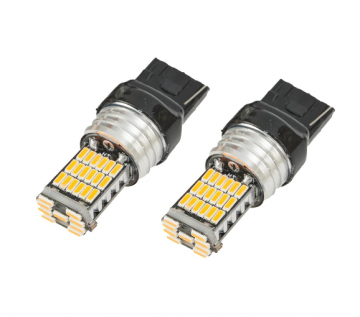 TopLEDverlichting.nl T20 7440 WY21W LED Oranje Canbus knipperlichten (set) foto 1