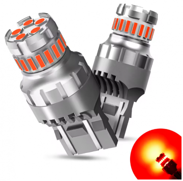 TopLEDverlichting.nl T20 7440 W21W High Power LED Canbus achterlichten Rood (set) foto 1