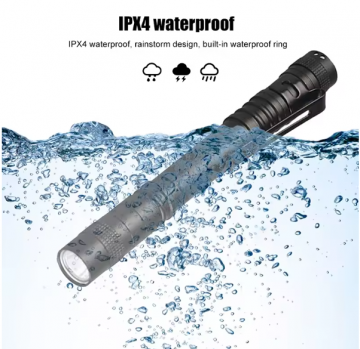 TopLEDverlichting.nl LED Militaire Zaklamp Pen 13cm - Wit Licht 600 Lumen - Sterk Aluminium - Waterproof - Inclusief AAA Batterijen foto 11