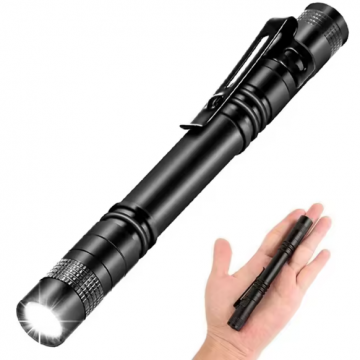 TopLEDverlichting.nl LED Militaire Zaklamp Pen 13cm - Wit Licht 600 Lumen - Sterk Aluminium - Waterproof - Inclusief AAA Batterijen foto 1